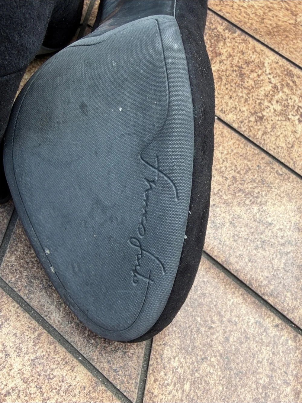 Franco Sarto Black Suede Classic Round-Toe Pumps